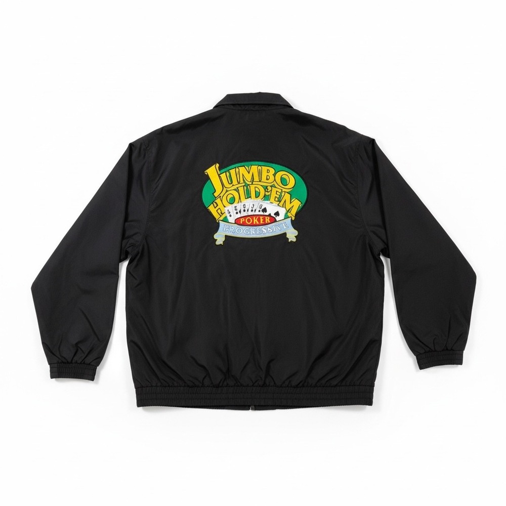 Station Casinos Jacket Mens XXL Black Excellent Jumbo Holdem Poker Windbreaker